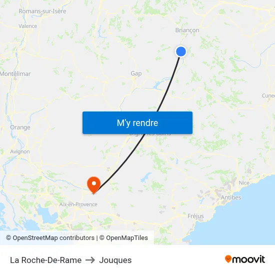 La Roche-De-Rame to Jouques map