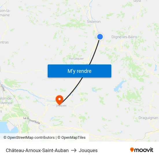Château-Arnoux-Saint-Auban to Jouques map