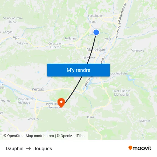 Dauphin to Jouques map