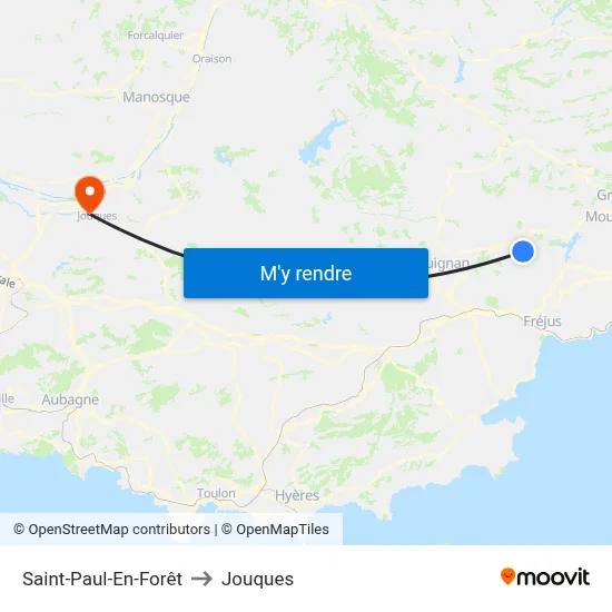 Saint-Paul-En-Forêt to Jouques map