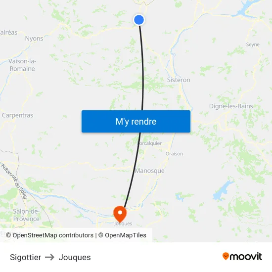 Sigottier to Jouques map