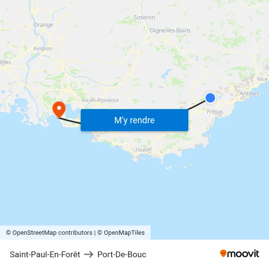Saint-Paul-En-Forêt to Port-De-Bouc map
