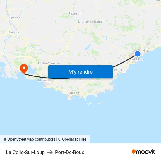 La Colle-Sur-Loup to Port-De-Bouc map