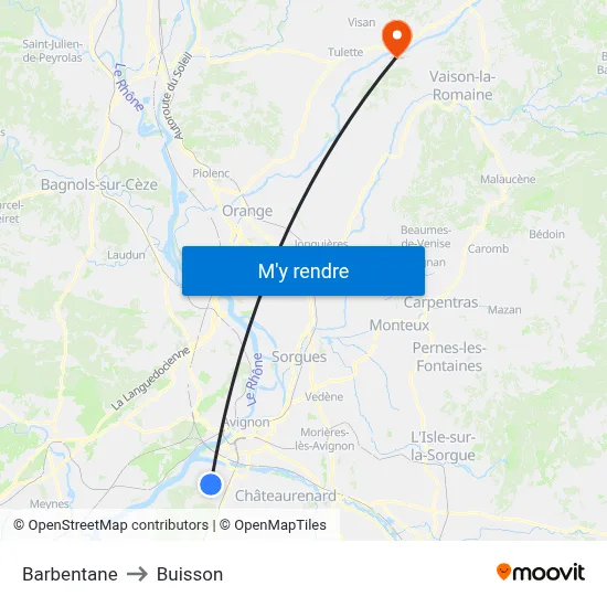 Barbentane to Buisson map