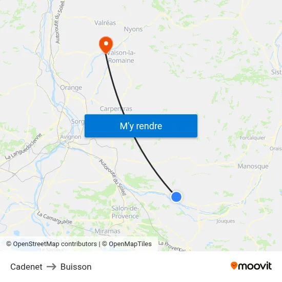 Cadenet to Buisson map