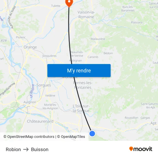 Robion to Buisson map