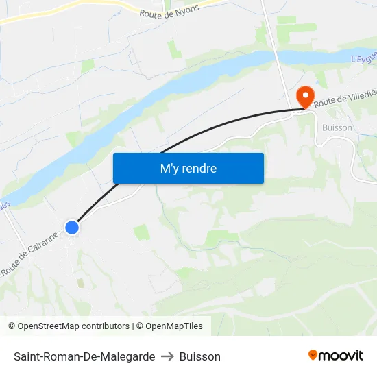 Saint-Roman-De-Malegarde to Buisson map