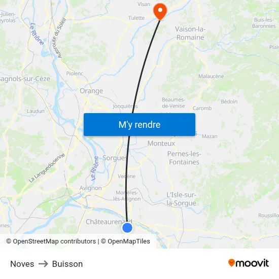 Noves to Buisson map