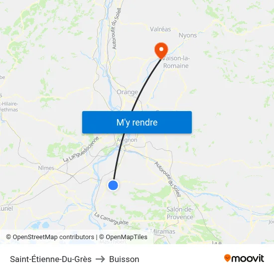 Saint-Étienne-Du-Grès to Buisson map