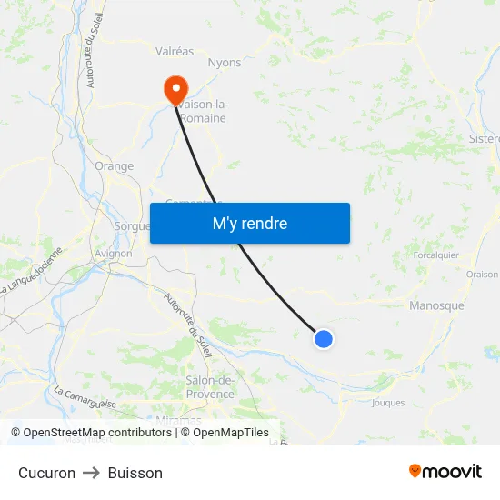 Cucuron to Buisson map