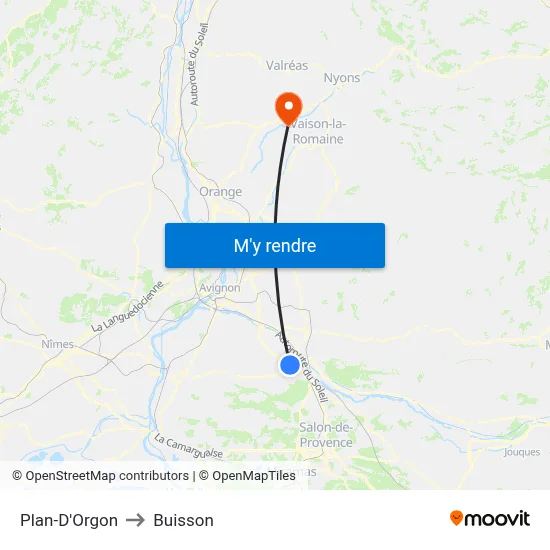 Plan-D'Orgon to Buisson map