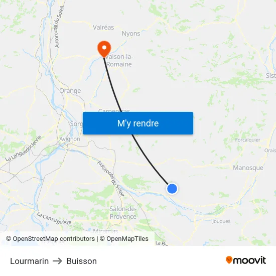 Lourmarin to Buisson map