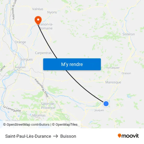 Saint-Paul-Lès-Durance to Buisson map