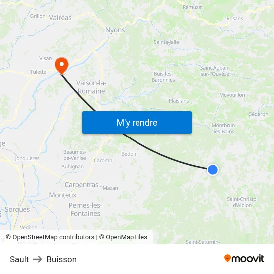 Sault to Buisson map