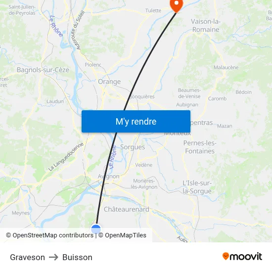 Graveson to Buisson map
