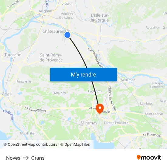 Noves to Grans map