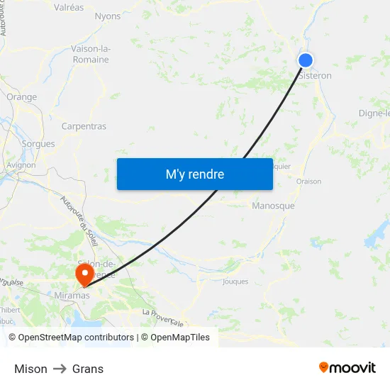 Mison to Grans map