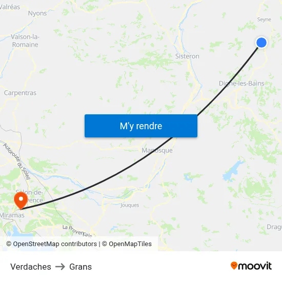 Verdaches to Grans map