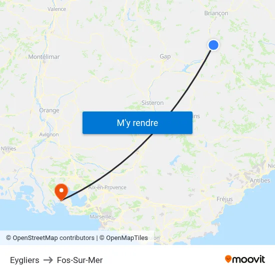 Eygliers to Fos-Sur-Mer map