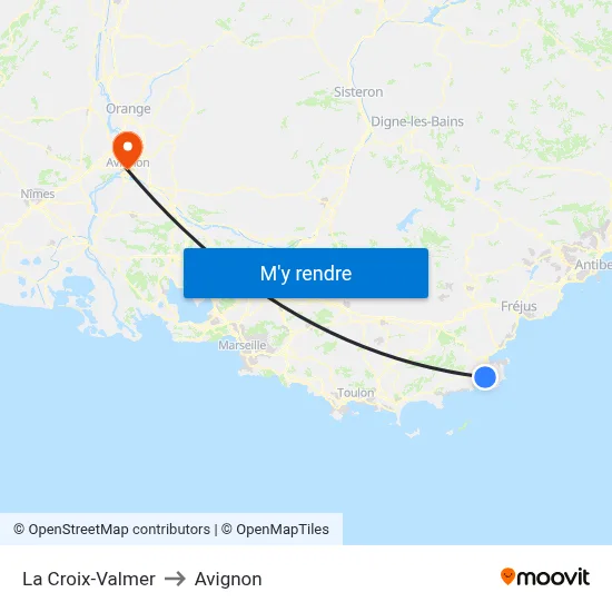La Croix-Valmer to Avignon map