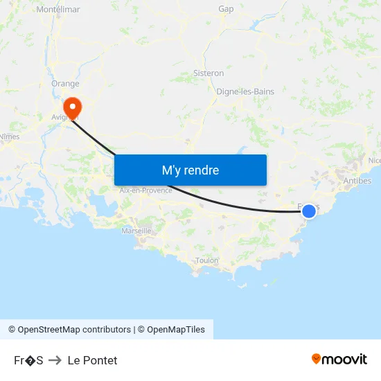 Fr�S to Le Pontet map
