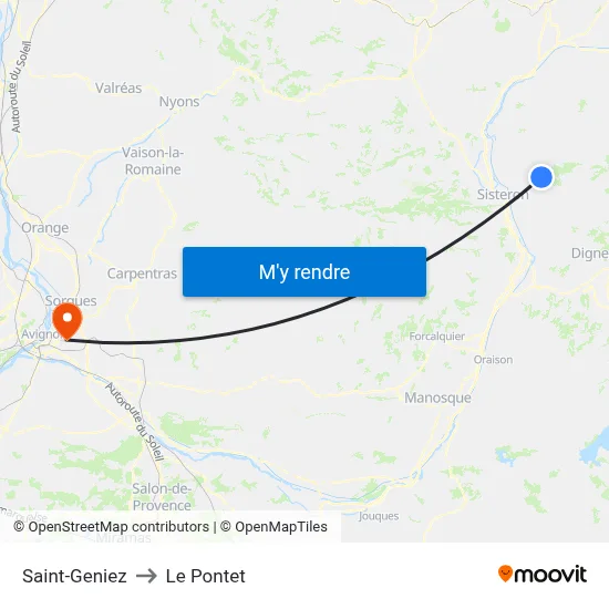 Saint-Geniez to Le Pontet map