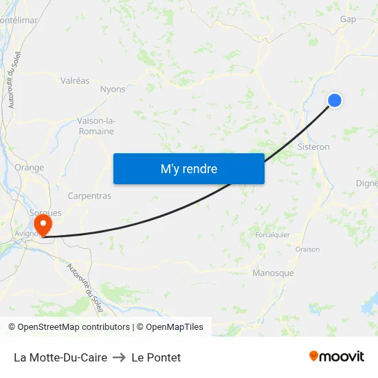 La Motte-Du-Caire to Le Pontet map