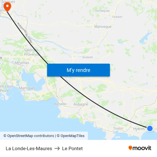 La Londe-Les-Maures to Le Pontet map