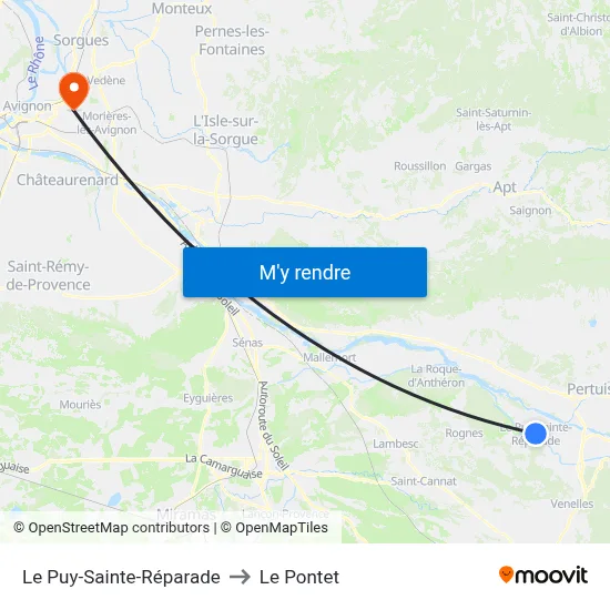 Le Puy-Sainte-Réparade to Le Pontet map