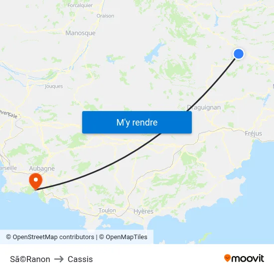 Sã©Ranon to Cassis map