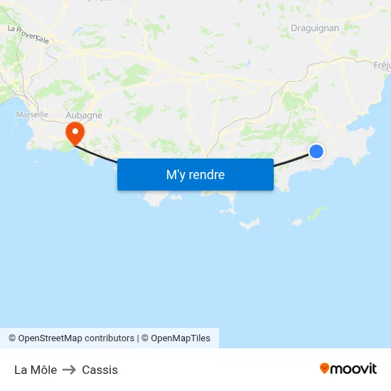 La Môle to Cassis map