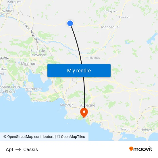 Apt to Cassis map