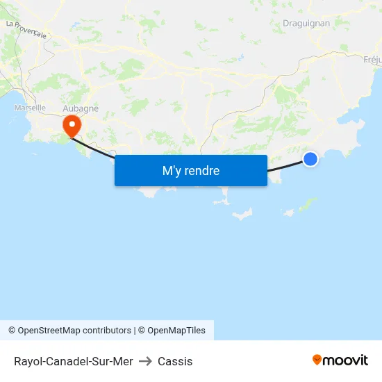Rayol-Canadel-Sur-Mer to Cassis map