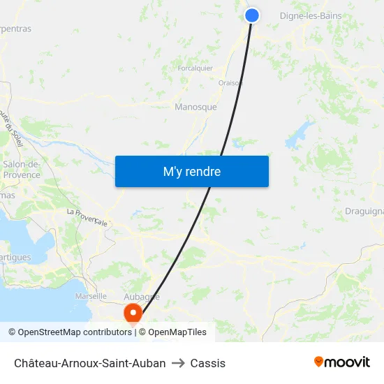 Château-Arnoux-Saint-Auban to Cassis map