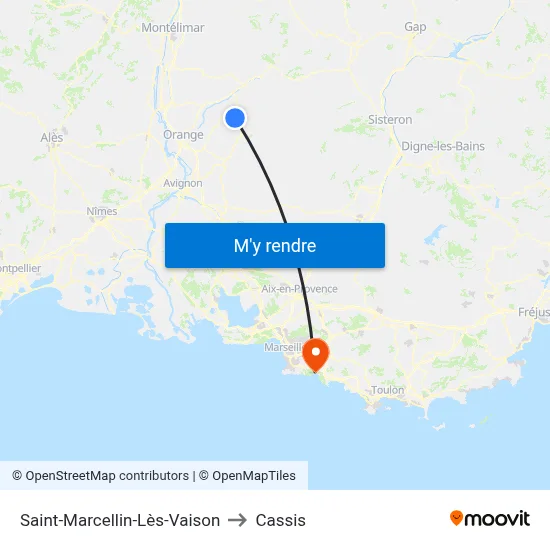 Saint-Marcellin-Lès-Vaison to Cassis map