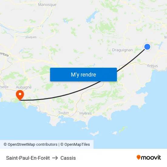 Saint-Paul-En-Forêt to Cassis map