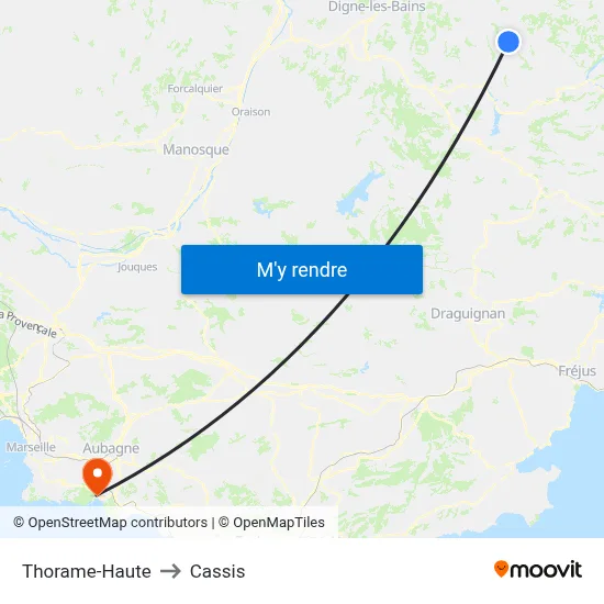 Thorame-Haute to Cassis map