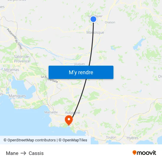 Mane to Cassis map