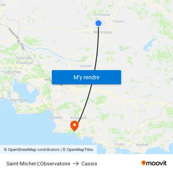 Saint-Michel-L'Observatoire to Cassis map