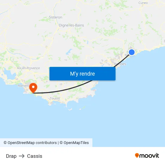 Drap to Cassis map