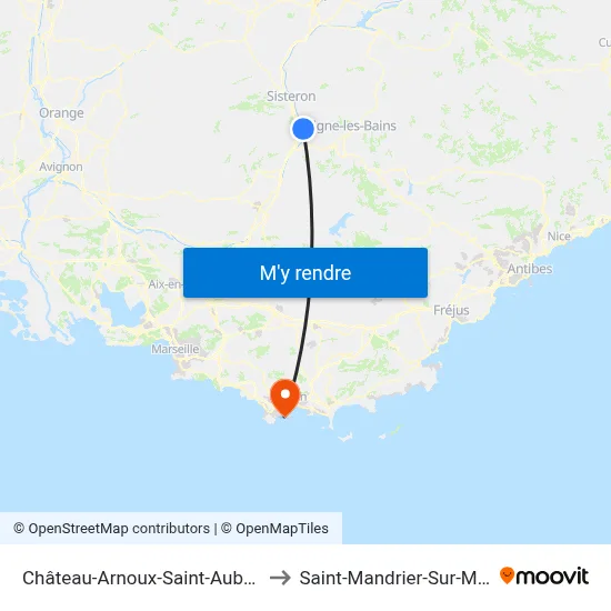 Château-Arnoux-Saint-Auban to Saint-Mandrier-Sur-Mer map