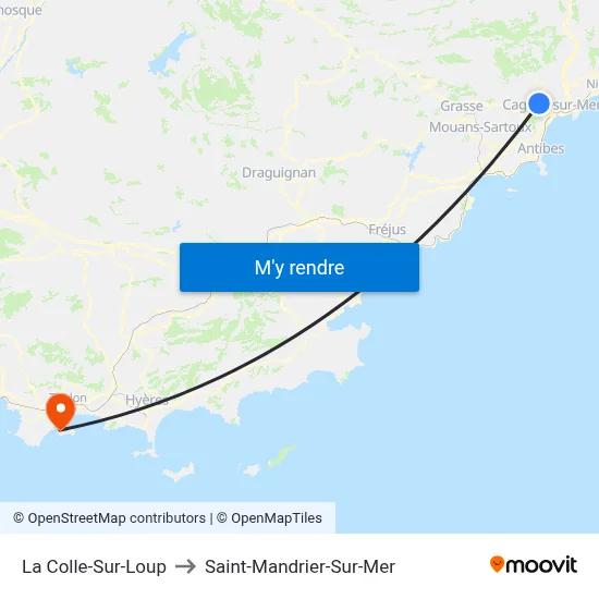 La Colle-Sur-Loup to Saint-Mandrier-Sur-Mer map