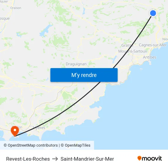 Revest-Les-Roches to Saint-Mandrier-Sur-Mer map
