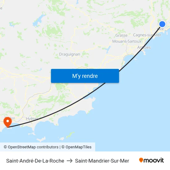 Saint-André-De-La-Roche to Saint-Mandrier-Sur-Mer map