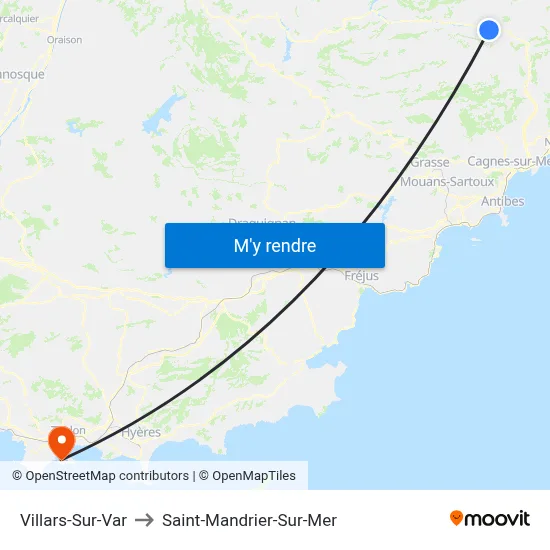 Villars-Sur-Var to Saint-Mandrier-Sur-Mer map
