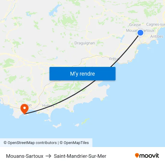 Mouans-Sartoux to Saint-Mandrier-Sur-Mer map