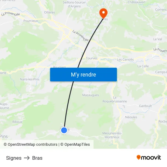 Signes to Bras map