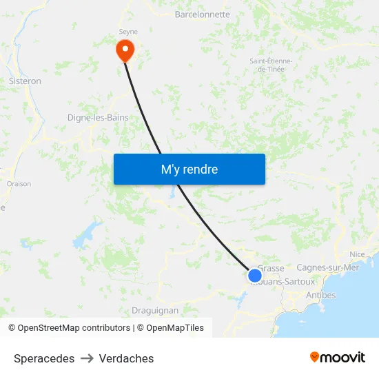 Speracedes to Verdaches map