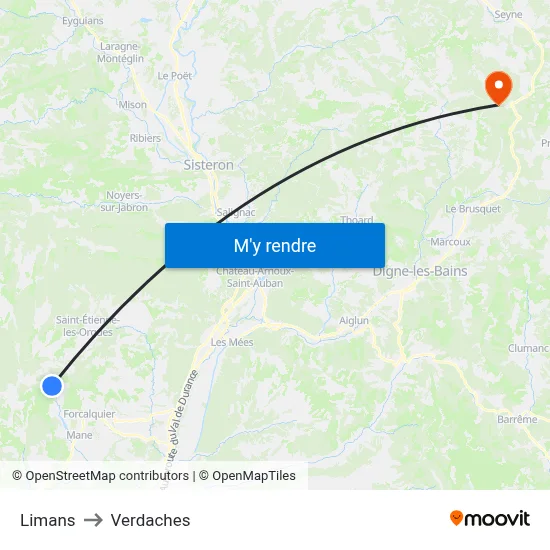 Limans to Verdaches map