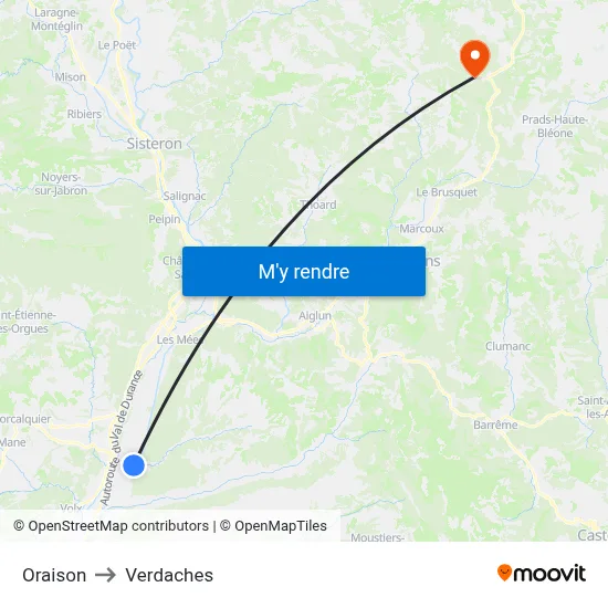 Oraison to Verdaches map